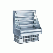 Vitrine réfrigérée semi-verticale DINA EUROVITRINE - 1m, 1.20m ou 1.50m, noir ou gris, groupe intégré, inox_1