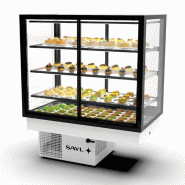 Vitrine réfrigérée INTEGRA Drop-In - 4 niveaux - 1000 mm - H815 mm | Sayl Barcelona - Accès avant et arrière_1