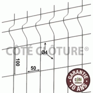 Clôture panneau rigide BRICO en acier galvanisé thermolaqué - Hauteurs de 1m03 à 1m93_1