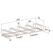 Support vélos - 5 places en fil acier galvanisé - économique et simple à installer - Réf 204701 - ÉCO_1