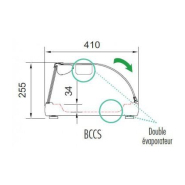 Vitrine à sushis professionnelle à poser, avec led à l'intérieur pour la mise en valeur des produits - bccs-4 coreco_1