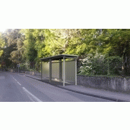 Abri bus Carthage - structure en acier S235 - bardage en verre trempé sécurit 8mm - 300 x 149.9 cm_1