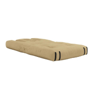 Fauteuil futon convertible HIPPO CHAIR - Beige blé - Matelas 90x200 cm - Épaisseur 25 cm_1