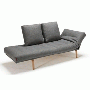 Innovation Living - Canapé convertible design Rollo Bow - Pieds chêne - Tissu Twist Charcoal - Multifonctionnel et confortable_1