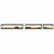 Vitrine neutre à poser - 1 niveau - 920 mm - verre trempé - EP20M | Sayl Barcelona - Avec lumière LED_1
