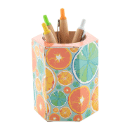 Pot à crayons hexagonal en papier personnalisable - Marquage quadri inclus - Minimum 100 pcs_1