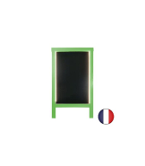 Chevalet stop trottoir en bois avec éclairage LED et batterie 9 800 mAh - 127 x 75 cm - Référence : LSTF38VE-LED-BA98_1