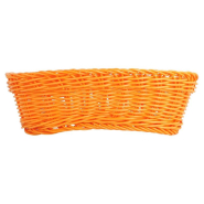 Corbeille effet osier PP orange 23x9x8cm - par 12_1