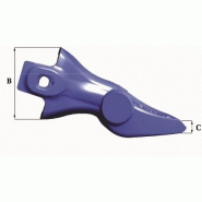 Dents de godet Turnkey TKN11 SA - Référence TKN13 SA - Poids 27,95 kg - Dimensions précises en mm_1