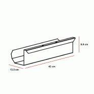 Goulotte horizontale TRAM - Mobel Linea - Argent_1