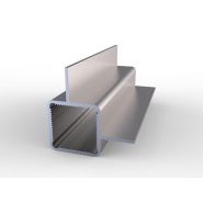 Profilé aluminium - jma - tube carré avec rebord_1
