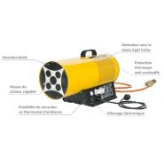 Générateur d'air chaud à gaz Master BLP 33 ET - 18 à 33 kW - Allumage électronique et double électrovanne_1