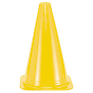 Cône dur en PE - Réf: PA650 - Marque PROACT - Taille 23 cm - Couleur jaune et rouge_1