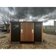 Cabine PMR avec une cabine urinoir disponible en version manuelle, semi-automatique ou automatique - réf. 2052_2