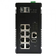 Switch PoE 10Gb - 8 ports 1Gb RJ45 PoE+ et 2 SFP 10Gb managés - Référence: IS10GPOEMP0802X_1