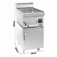 Bain-marie électrique sur meuble - 1x GN 1/3 et 1x GN 1/2 - Meuble 1 porte Inox | GGM - Mario 600_1
