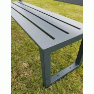 Banc MIAMI STEEL - Design urbain en acier avec finition polyester - Personnalisable_2