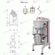 Batteur mélangeur BT20F - Cuve 20L, variateur de vitesse, minuterie, cuve inox renforcée_1