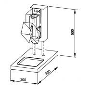 WP 102E-7T - Borne de distribution de gel intelligente - Wagner - Station d'hygiène version de table avec distributeur à capteur - Dimensions : 300 x 500 x 300 mm_1