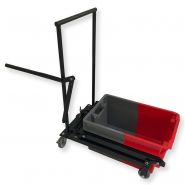 Chariot porte bac - bac en plastique - charge 250 kg - CHAPORBAC - acier peint - roulettes non-marquantes_1