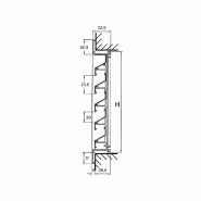 Grille de ventilation renson 400 x 400 mm aluminium gris