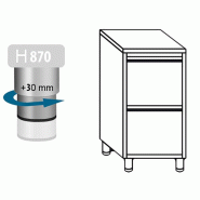 Meuble inox central 2 tiroirs profondeur 700 x 500 mm_1