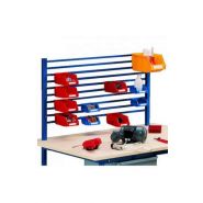 Paillasse / poste de travail - 1200 x 800 mm - hauteur 860 mm - avec élévation, tiroir et supports bacs_1