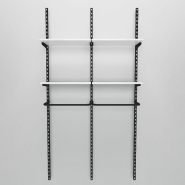 Élément suivant Global noir 2 tablettes blanc + 1 penderie L60xH240cm_1