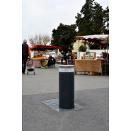 Borne escamotable semi-automatique (hauteur 600mm) conçue pour délimiter un accès réglementé, stationnement - citeasy position basse_1