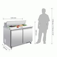 Comptoir de préparation 2 portes 405L Série U GD882 Polar_1