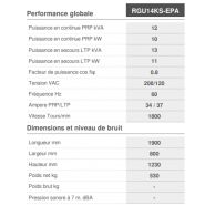 Dynamic RGU14KS-EPA - Groupe électrogène industriel capoté insonorisé Genmac - PRP 12 kVA_1