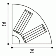 Bordure d'îlot directionnel i2 1/4 rond_1