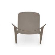 Chaise design CALLIGARIS Skin - plastique taupe empilable et écologique_1