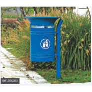 Corbeille en acier 40 L - pied latéral à scellement direct - VANOISE_1