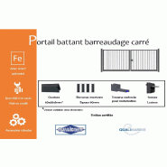 Portail battant barreaudage carré - 4000 / 1250_1