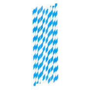Set de pailles en papier - 10 unités avec motifs rayures - boîte en papier kraft_1