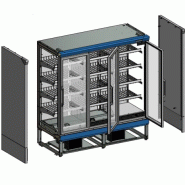 Congélateur vertical vitré EXTRA1250FD (880 / 850 L) Noir TEFCOLD_1