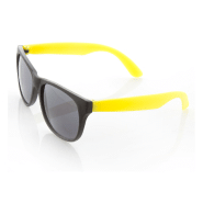 Lunettes de soleil - branches colorées - protection UV400 - couleur jaune - poids 23,33 g_1