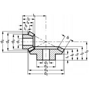 A1-230 - Engrenage conique en inox - Michaud Chailly - Module 1,0 à 4,0 - Denture droite fraisée_1