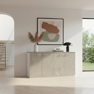 Armoire basse 4 portes - Quadrifoglio - Béton_1