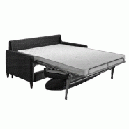 Canapé convertible express Oslo Tweed Graphite - Couchage 140x197x16 cm - Sommier à lattes Renatonisi - Matelas inclus_1
