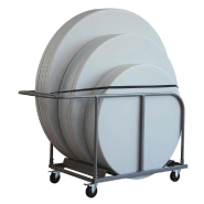 Chariot Nimes pour 12 tables pliantes de réception Hdpe rondes Ø150 et 180cm_1