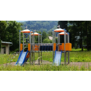 Jeu multi tours en acier inoxydable - Aire de jeux conforme EN1176 - Référence BT11030_1