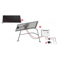 Kit solaire bateau 100W 12V Uniteck - Monocristallin, régulateur MPPT, fixation nautisme incluse_1