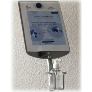 Présentoir universel sur pied pour gel hydroalcoolique - tablette d'affichage - fabriqué en France_1