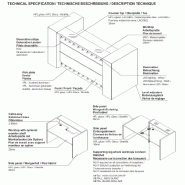 Bureau d'accueil en vague Valde - MDD - Blanc brillant, Droite_1