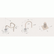 Épingle de protection - arceau urbain en acier galvanisé ou peint - Ø 60 mm - longueurs 1000, 1500 ou 2000 mm_1