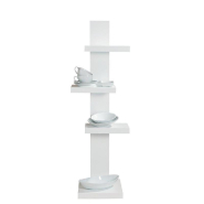 Étagère 4 niveaux - blanc mat - 32x43x130cm - Bois_1