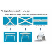 FAST - Table modulable démontable sans outil avec structure pliante et plateau interchangeable_2