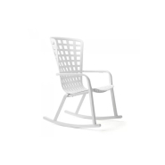 Fauteuil à bascule en résine FOLIO ROCKING - Stamp - design ajouré et finition mate_1